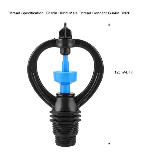 10 stk G1/2in DN15 hanngjenge 360 graders plen vannspreder dyse sprinklerhode for hage vanning