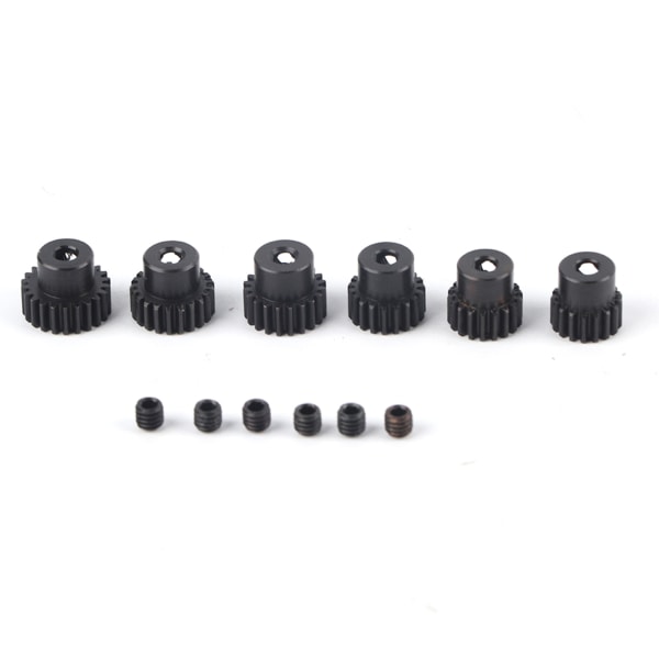 6 st 48DP ￠3.175mm 17T-22T Motor Pinion Gears Parts Set Kit för 1/10 RC Bilmotor