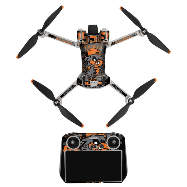 Drone-klistremersett Vanntett Skin-klistremer Kompatibel for DJI Mini 3 Pro Drone og Fjernkontroll 3D-mønsterklistremer Beskyttelsestilbehør