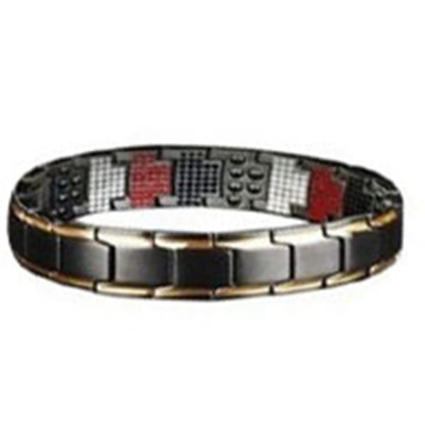 Men Magnetic Bracelet Black Gold Alloy Fashionable Health Magnets Bracelet for Daily Life Work