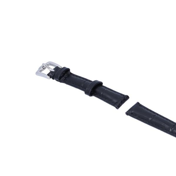 Pin Buckle Watch Band Erstatning Unisex Watch Rem Støttedeler Tilbehør Svart 14mm / 0.55in