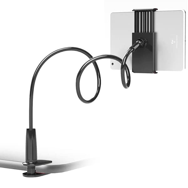 Svanehals tabletstativ til sengen - 360° fleksibel arm - Kompatibel med iPad Mini, Pro, Air, Switch, Samsung Galaxy Tab 4.7 til 10.1