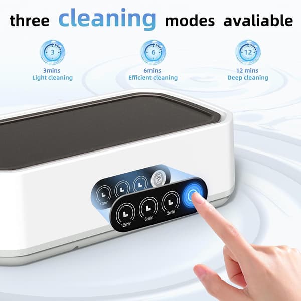 2025 Seneste Model Opgraderet 48khz Ultralydsrenser til Smykker, 650ml Sonic Cleaner egnet til Briller, Ringe, Urremme, Sølvsmykker