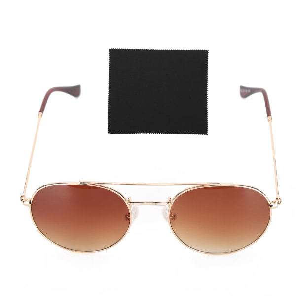 Brune solbriller Briller Cloth Fashion Mental Runde Solbriller til udendørs sport