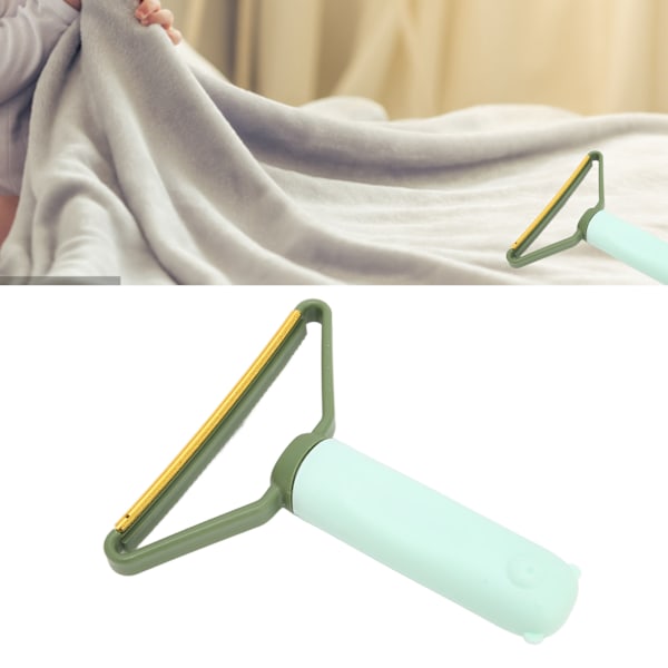 Cat Hair Remover Simple Comfortable Handle Easy Cleaning Portable Pet Hair Carpet Scraper for Furniture and Clothes Green