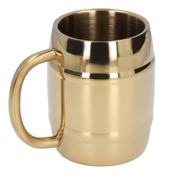 Kaffemugg i rostfritt stål med handtag dubbellager värmeisolering Kaffekopp Vattenkopp för hem420ml