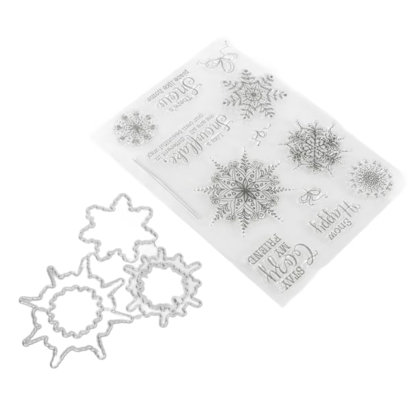 Stilfulla Stjärnanis Stansformar, Utsökt Snöflingemönster för Unika Kortdesigner, Enkel Användning med Stansmaskin för DIY Hantverksalbum och Hälsning