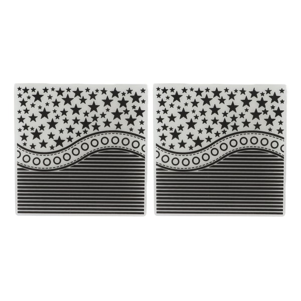 2 kpl DIY kohokuviointimallikansioita Pentagram Stripes -kuvioita