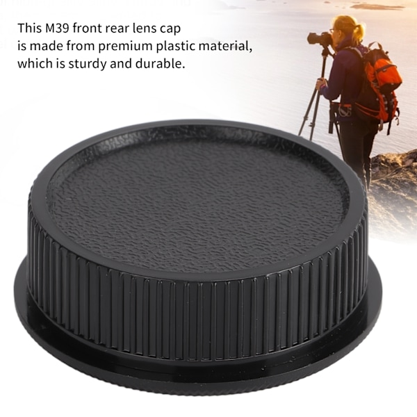 M39 Front Rear Lens Cap Premium Plast Høy Pålitelighet Liten Størrelse Lett Vekt Bærbar