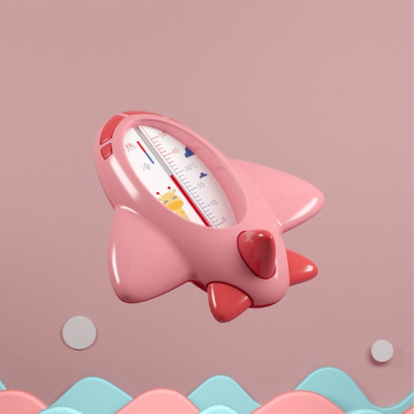 Baby Flygplansform Härlig multifunktionell spädbarnsvattentemperaturtermometer Rosa
