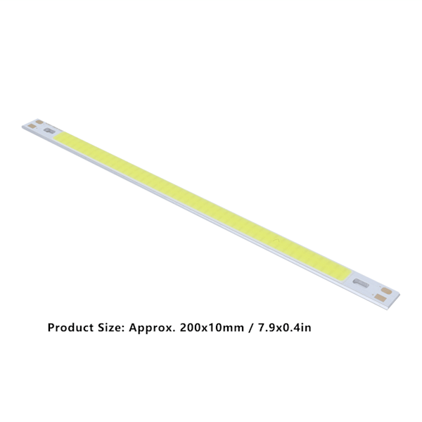 10W LED COB-ljuschip 3000-6500K 12-14V remsformad ljuskälla Hög ljusstyrka 200x10mm Ren vit