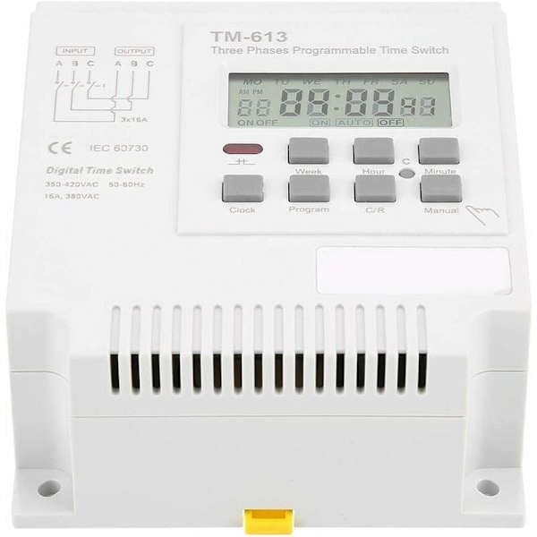 Professionell Digital Elektronisk Timer, Trefas Strömavbrottsminne Timerrelä 4 kW Stabil Drift För Vattenpump Fiskdamm Syresättning