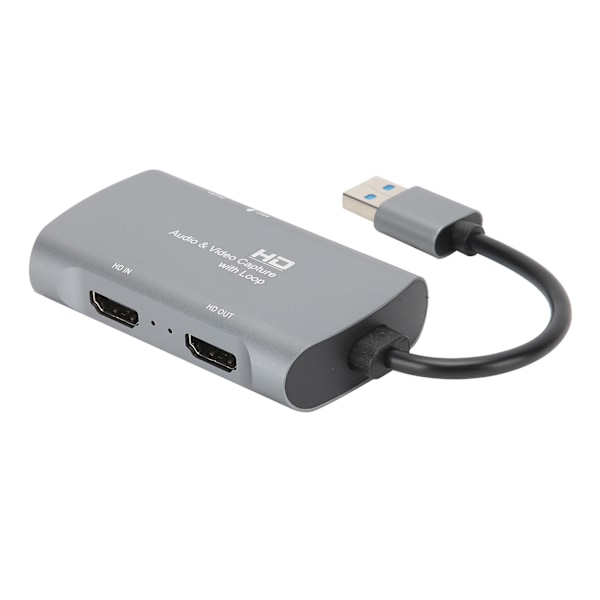 Videoinspelningslösning, Ljud- och videoinspelningskort erbjuder 1080P 60FPS-inspelning, USB-A USB-C dubbelt gränssnitt för mångsidig anslutning, låg latens