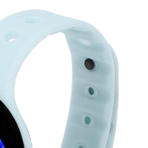Barn Digital Klocka Vattentät Silikon Armband Reptålig LED Elektronisk Klocka för Studenter Ljusblå