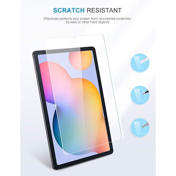 Ultraklart skärmskydd för Samsung Galaxy Tab S6 Lite, Repskydd 9H Hårdhet Högupplöst Film, 3-pack för Hög Känslighet och Enkel Applicering
