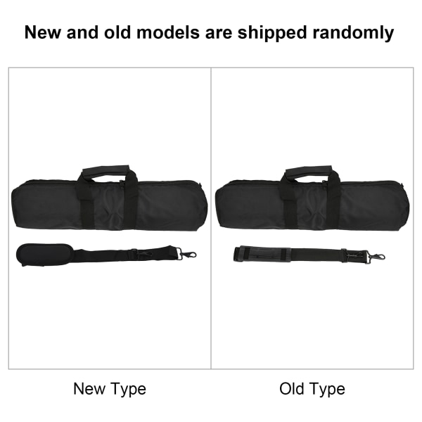 Musta nylonista valmistettu paksu kolmijalka-laukku, olkalaukku, pussi, valokuvauslaitteille (65 cm * 12 cm)