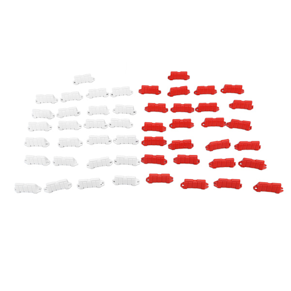 50 kpl RC-tien esteitä 1/18 RC-auto Drifting Racing Field Fence Roadblocks kauko-ohjattavien autojen lisävarusteisiin punainen ja valkoinen