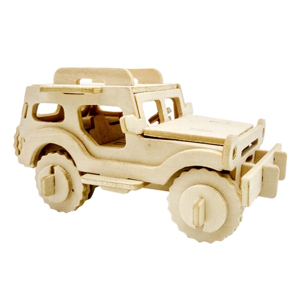 Three Demensional Puzzle Wooden Model Toy Kit Educational DIY Wooden Car Puzzle Toy for Home031