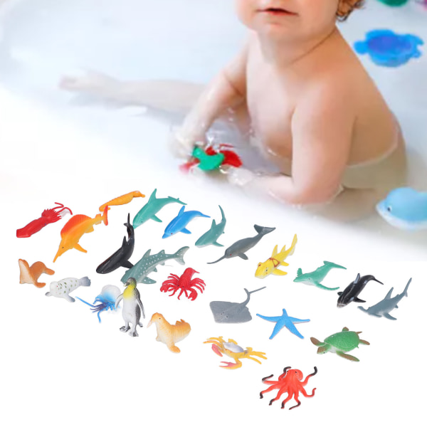 24st Havsdjursmodeller Högsimulering Utbildning Olika fiskar Figurleksak för barn