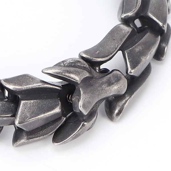 Titanium stål kjede armbånd metall mote stilig punk armbånd