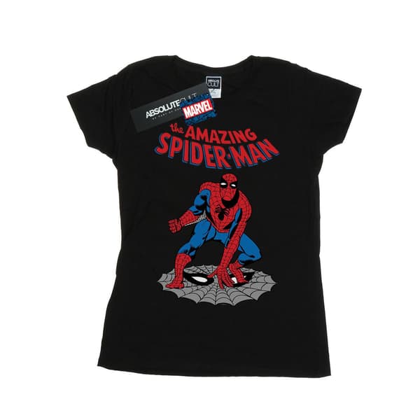Marvel Dame/Dame The Amazing Spider-Man T-shirt i bomuld L Sort Black