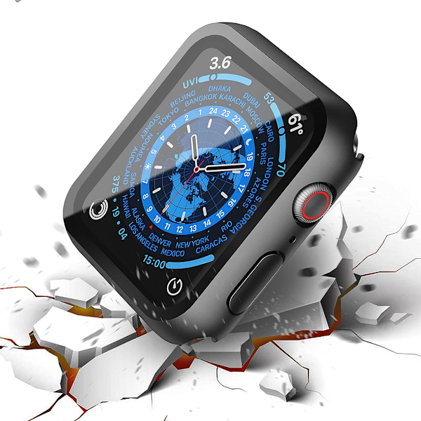 Direktladdande Hårt PC-Skal för Apple Watch Series 6 Se Series 5 Series 4, Snäpp-På Design Enkel Installation Bubblfri Skärmskydd Med Exakta Utskärningar För