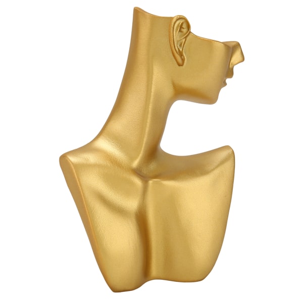 Golden Jewelry Display Bust Resin tyylikäs kaulakoru korvakoru näyttö