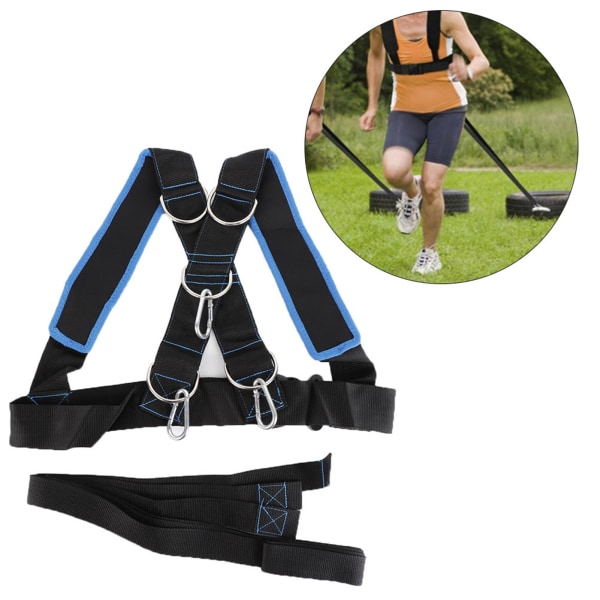 Hastighetsstyrketrening Sled Shoulder Harness Motstandsbånd Belte Sportsutstyr