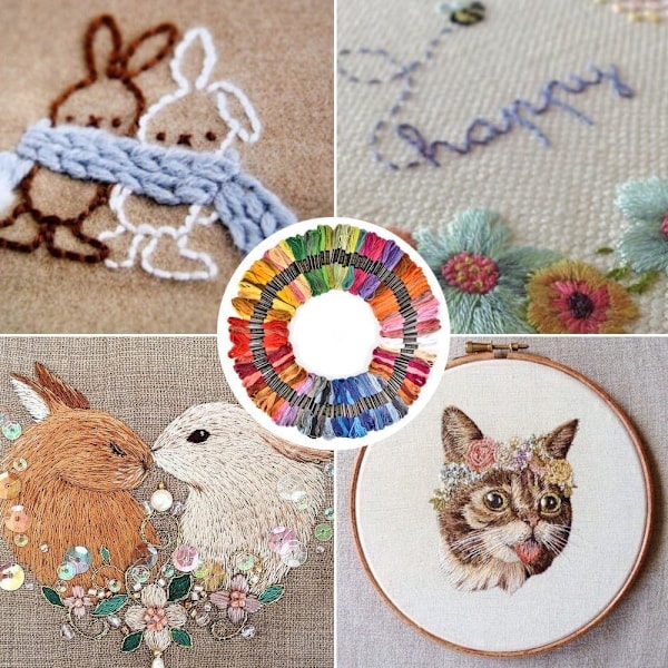 Anpassningsbart broderikit, magisk broderipenna med punch needles för detaljerat hantverk, 14 count vit bomull klassisk Aida-väv, ergonomisk