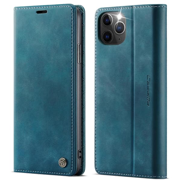 Compatible with iPhone 11 Pro Case CASEME 033 Series RFID Wallet Stand Calf Texture Leather Phone Case