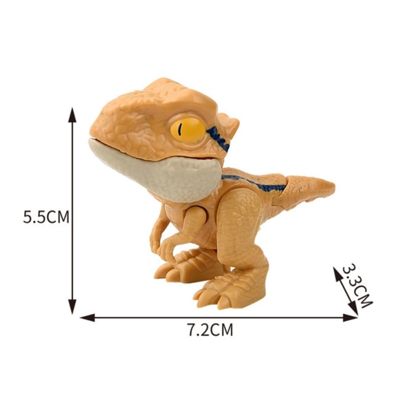 4 stk. Nyhed Hånd Dinosaur Legetøj Bevægelig Led Ekstraordinær Tekstur Realistisk Form Finger Bidende Dinosaur Legetøj til Børn