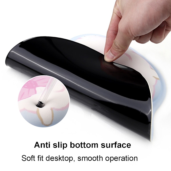 Söt Musmatta, Ergonomisk Design med Handledsstöd i Memory Foam, Söta Mönstrade Kontorstillbehör för Gaming & Arbete (10,6 Tum X 9 Tum)