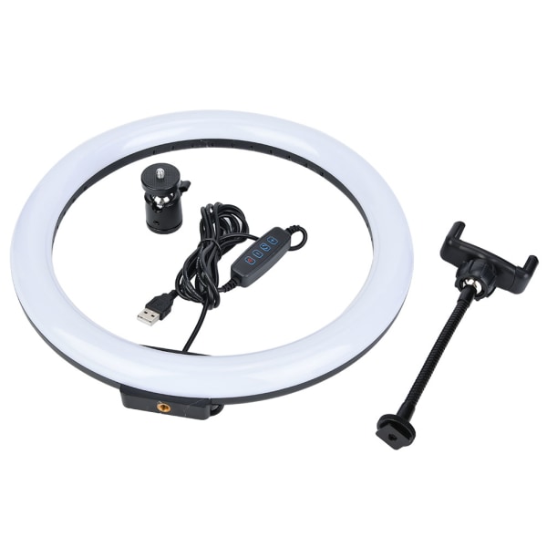 TPD668 12W 12 Inch 160LED Dimmable Ring Light 3200K-5600K for Makeup with Ball Head Phone Clip