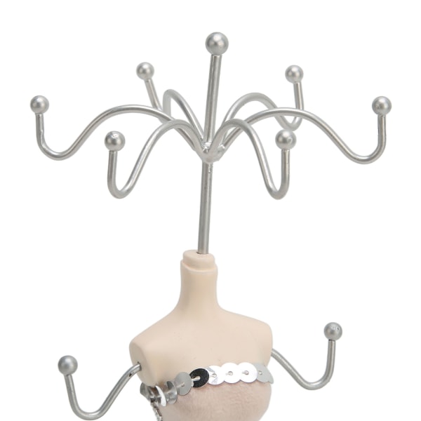 Modell Klänning Smycken Display Stand Örhänge Halsband Ring Hållare