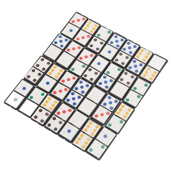 28 stk dobbelt seks domino sæt Plast bærbart bord interaktivt