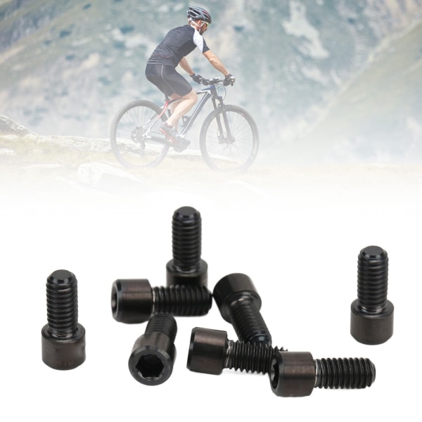 RISK 8 stk. Mountainbike Pedal Bolte i Titanlegering, Antislip Cykelpedal Skruer Pins Pigge Klamper M4x8mm Sort