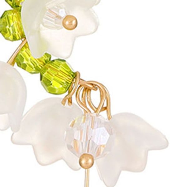 Blomster smykker Hvid Flower Style Søde levende farver Holdbar legering