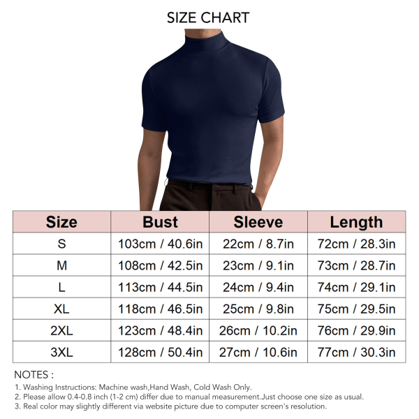 Miesten lyhythihainen toppi, korkea elastisuus, yksivärinen, kauluspaita, slim fit, aluspaita, pullover, purppuran sininen, XL