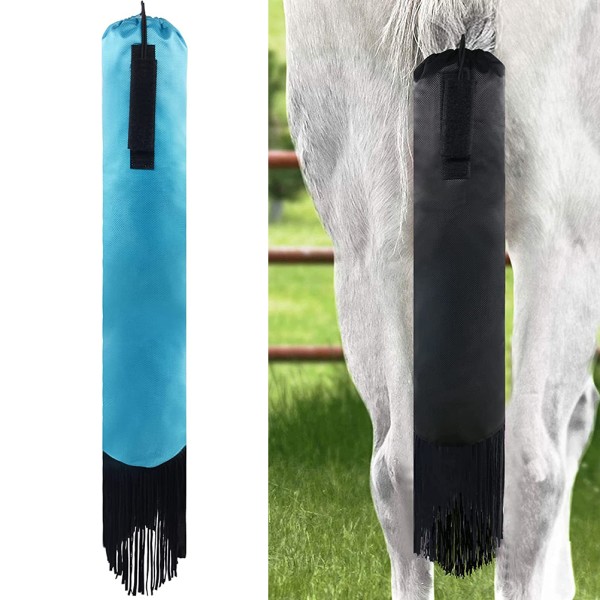 Hestehaletaske Farvet hestehaletaske med frynsehalebeskyttelse