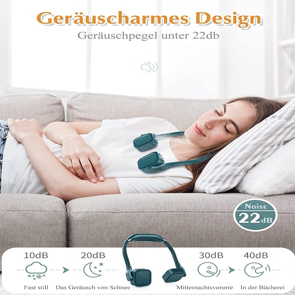 Bärbar Personlig Fläkt För Utomhusbruk, Halsfläkt Uppladdningsbar Batteridriven Bärbar Fläkt Skärmdesign, Hands Free Bladlös Fläkt, Modedesign Låg