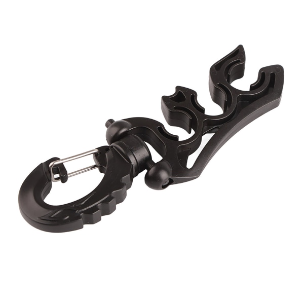 Keep Diving Diving Underwater Plastic Double BCD Hose Holder with Clip Buckle Hook (Black)