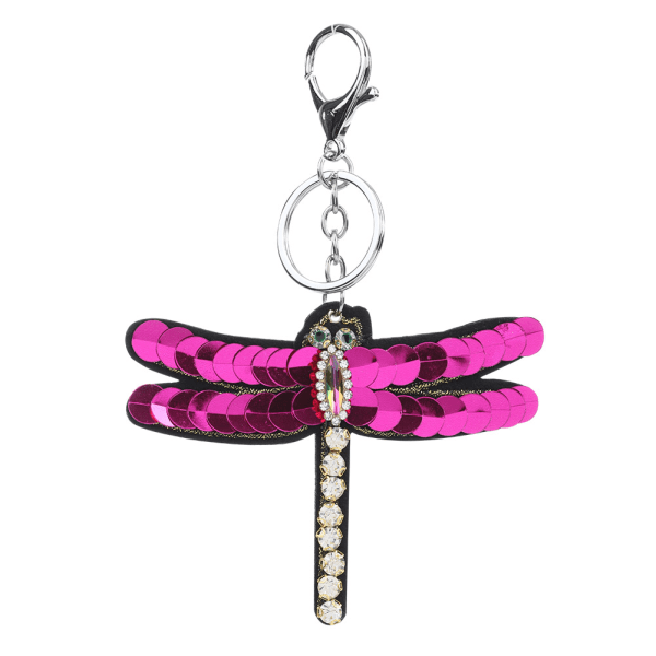Muodikas korutarvike Paillette riipus avaimenperä metalliseos avaimenperä ruusunpunainen YSK006