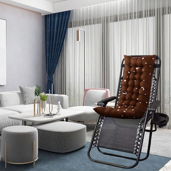 Schäslong Dyna Vattentät Inomhus Utomhus Memory Foam Lounge Sittdyna med Band, Mjuka Förtjockade Schäslong Dynor för Utomhusbruk