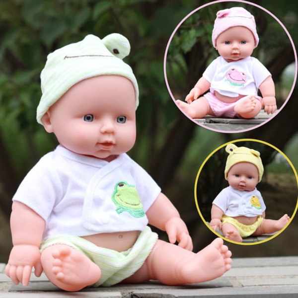 30 cm Docka Baby Doll Toy Mjuk Vinyl Naturtrogna baby för barn Pojkar Flickor