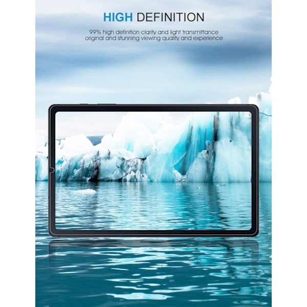 Ultraklart skärmskydd för Samsung Galaxy Tab S6 Lite, Repskydd 9H Hårdhet Högupplöst Film, 3-pack för Hög Känslighet och Enkel Applicering