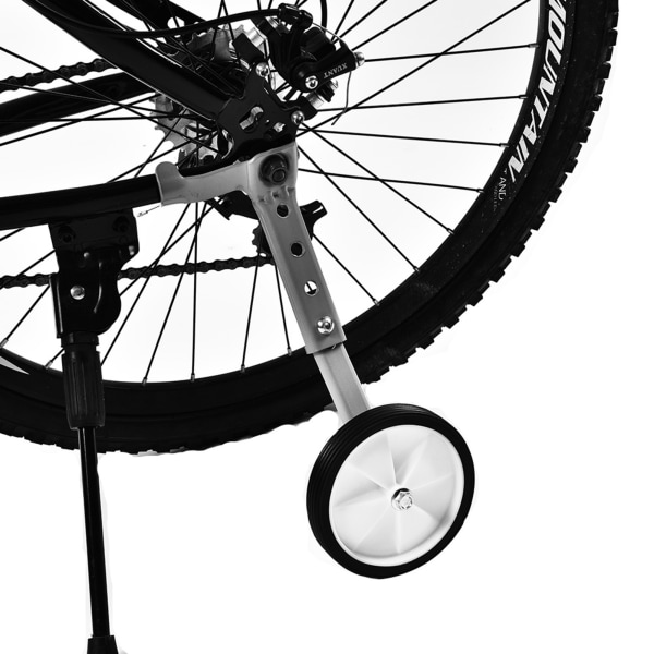 Sykkeltreningshjul med variabel hastighet Justerbar for barnesykler 16" til 22" (sølv)