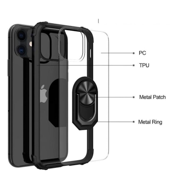 Slim och lätt skal för iPhone 12/12 Pro, transparent skydd med avancerat stötsäkert skydd, hudvänligt material för ett bekvämt grepp