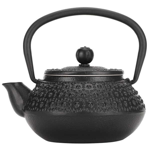 Tekanna i gjutjärn, japansk design löste-kittel med rostfritt stålfilter, ergonomiskt handtag emaljerad insida Fe2+ element för hem och kontor