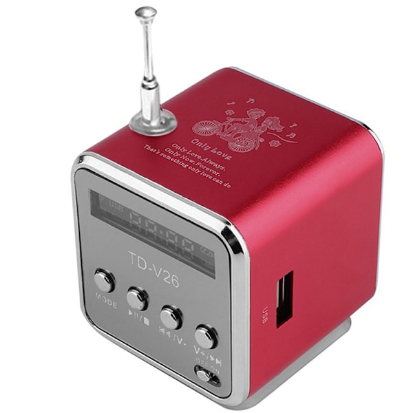 Fluorescerande Minihögtalare för Sömlös Musikströmning, Portabel Minihögtalare med Högkvalitativt Ljud, Linjeingång, Stödjer TF-kort & USB-minne