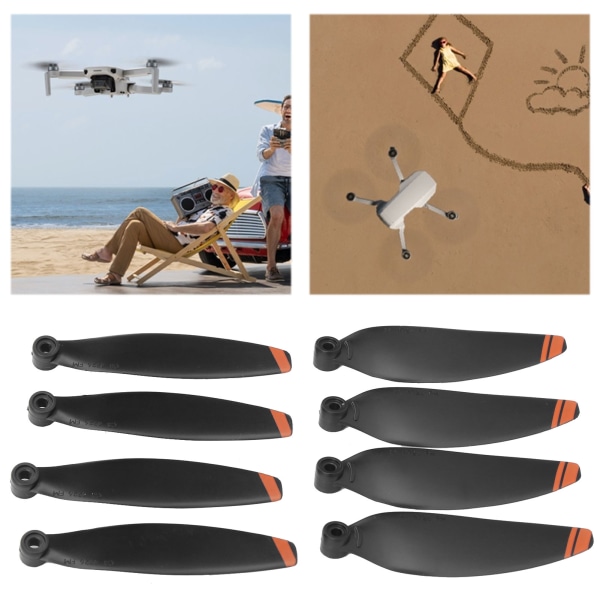 2 Par Propeller Reservedeler Reservedeler Drone Tilbehør Passer Til DJI Mavic Mini 2Orange Edge